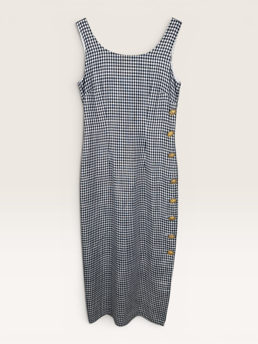 Body English Black and White Gingham Sleeveless Dress