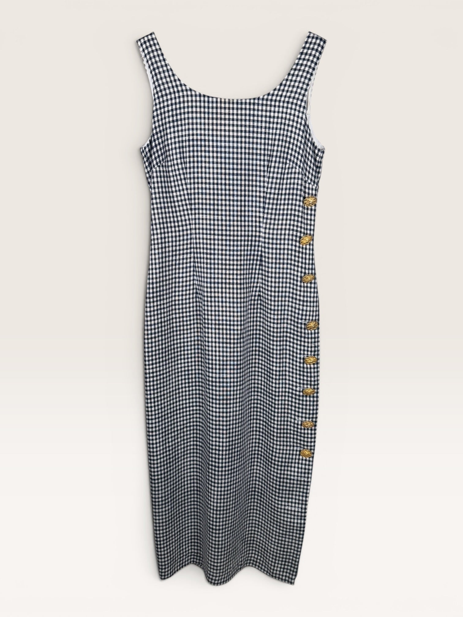 Body English Black and White Gingham Sleeveless Dress