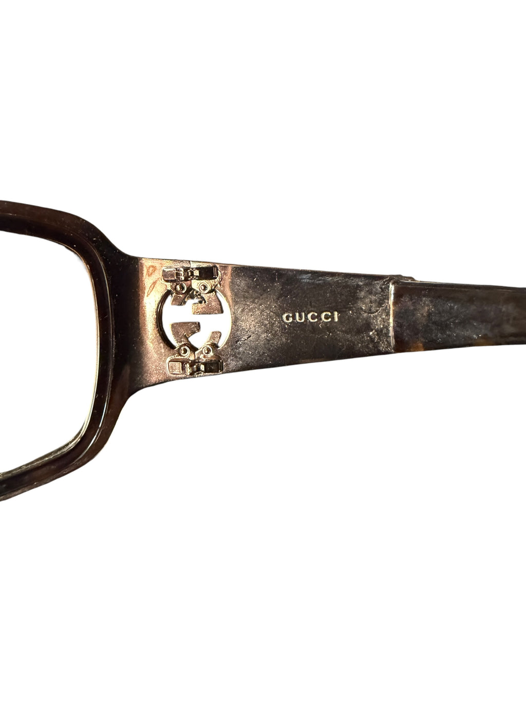 Gucci Tortoiseshell Wrap-Around Sunglasses