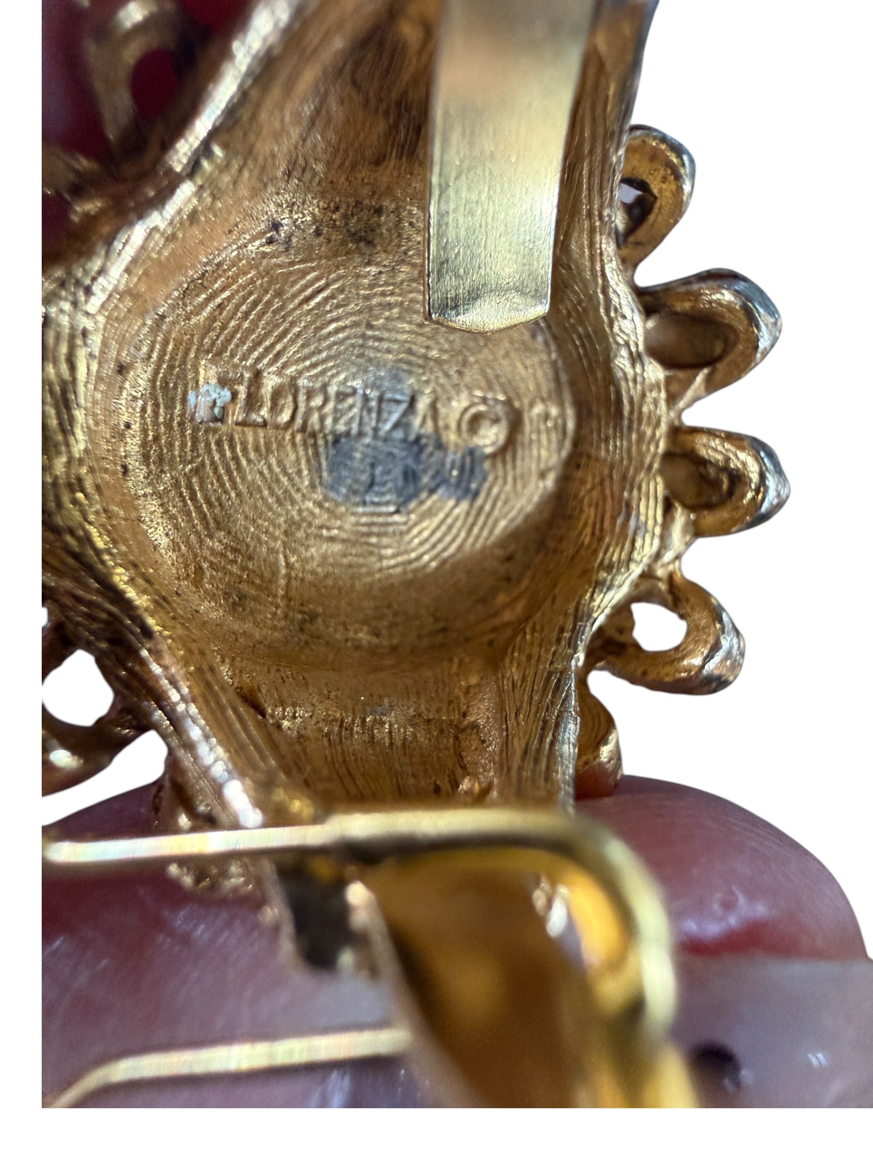 Lorenzo G Gold Ring with Ornate Floral Design