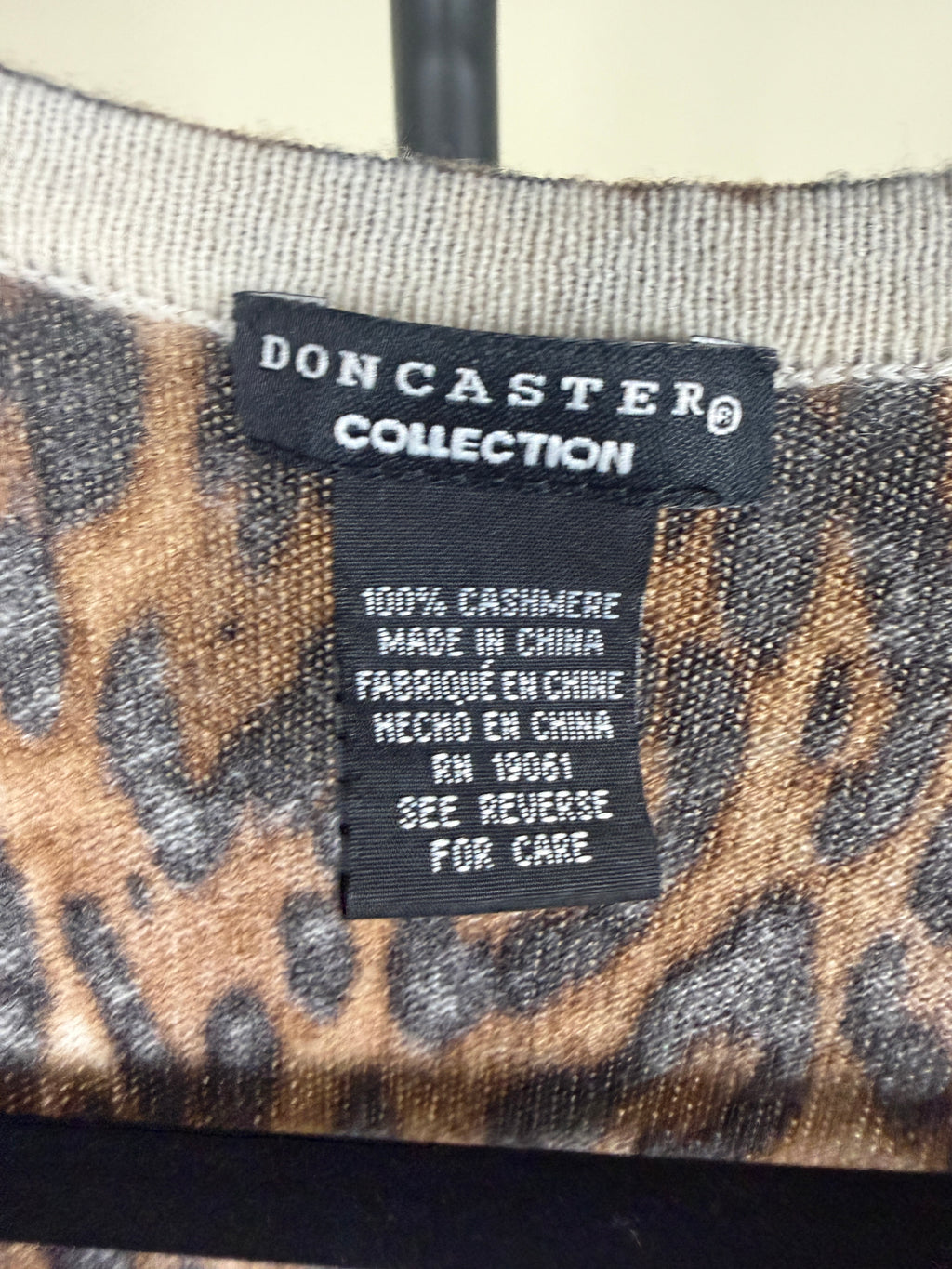 Doncaster Collection Leopard Print Cashmere Cardigan - photo 8