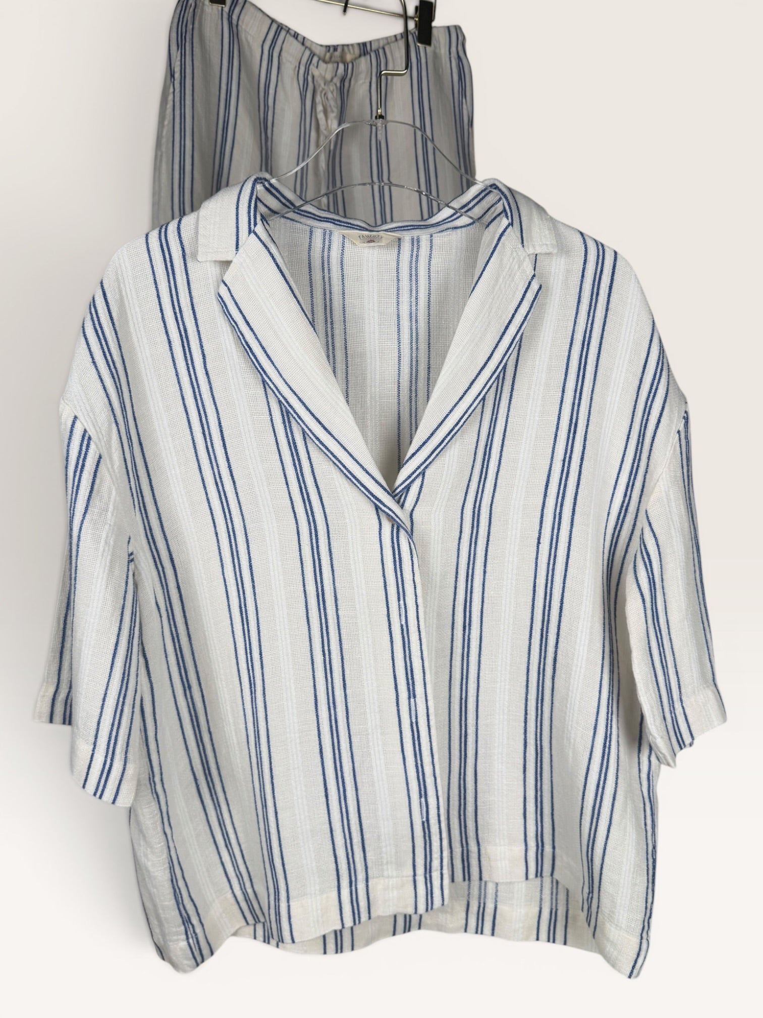 Faherity Striped Linen Shirt and Pants Set