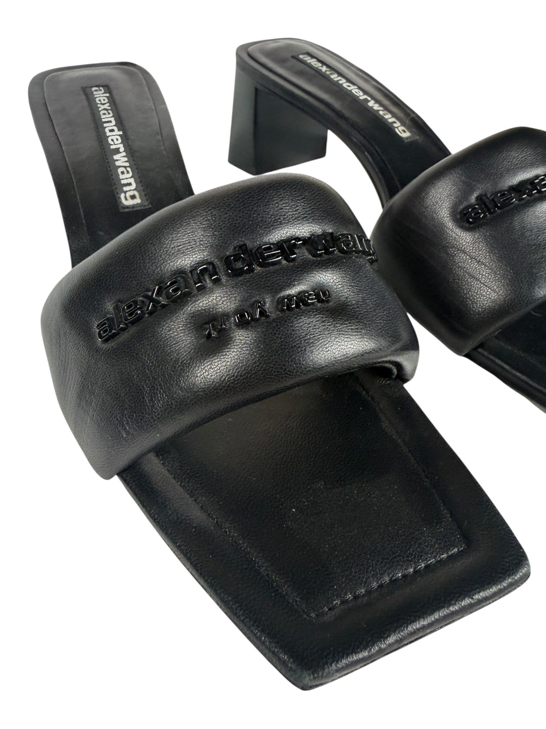 Alexander Wang Black Platform Sandals with Logo Detail