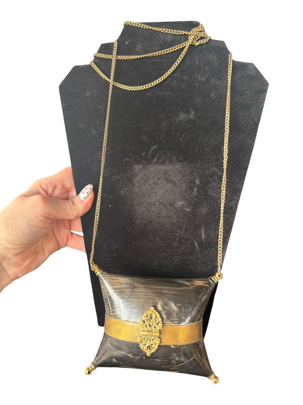 Horn & Brass Pendant Bag