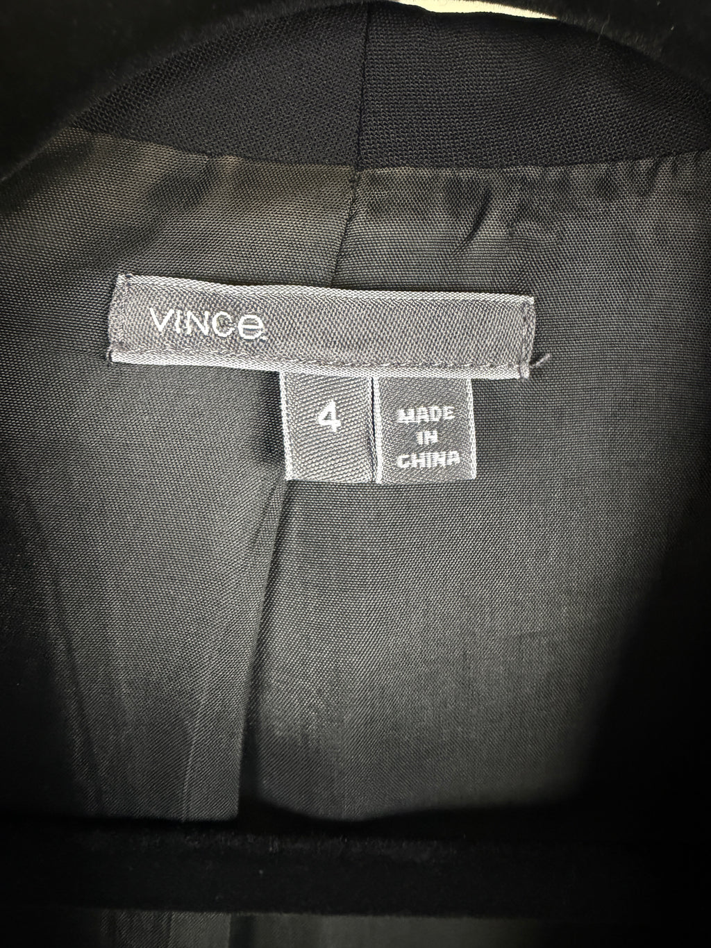 Vince Women's Tuxedo-Style Blazer in Black with Wool Contrast Panels - Size 4 - photo 8