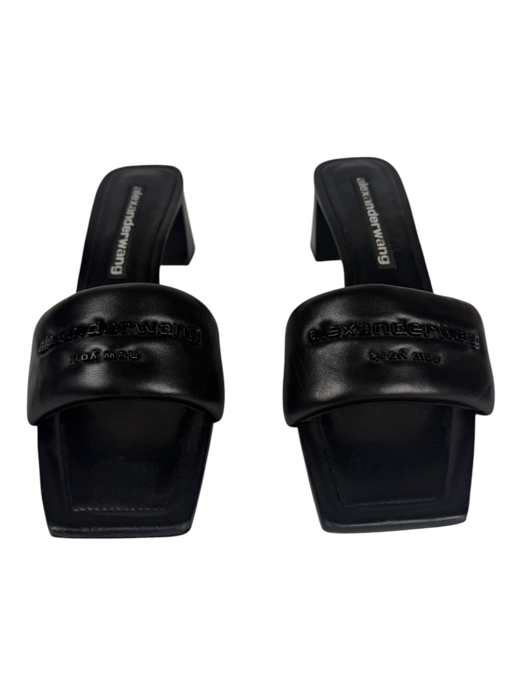 Alexander Wang Black Platform Sandals with Logo Detail