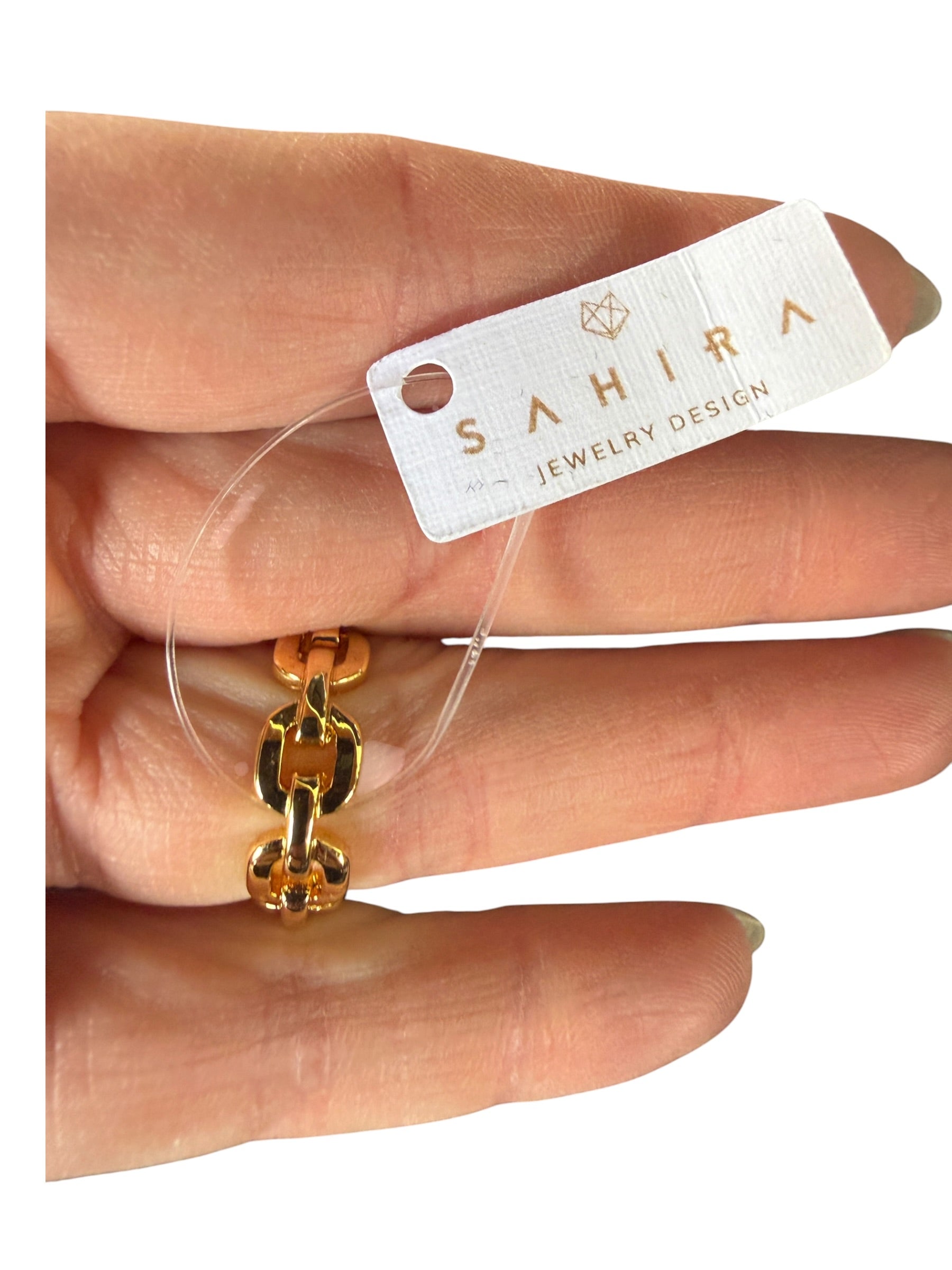 SAHIRA Gold Chain Link Ring