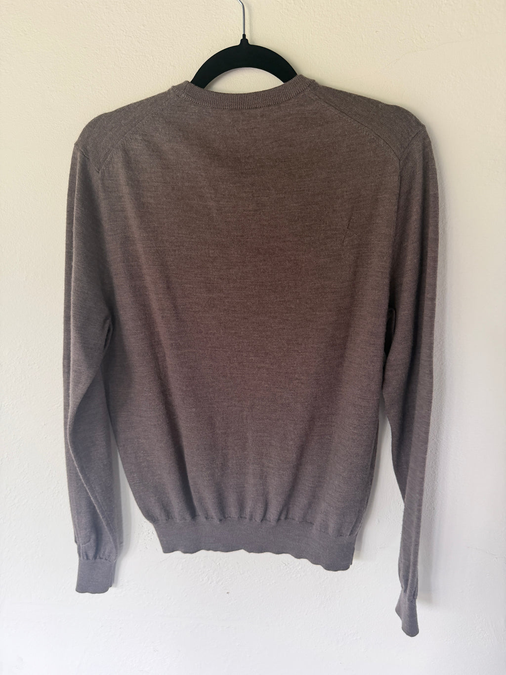 Suitsupply Taupe/Greige Merino Wool Crewneck Sweater - photo 6