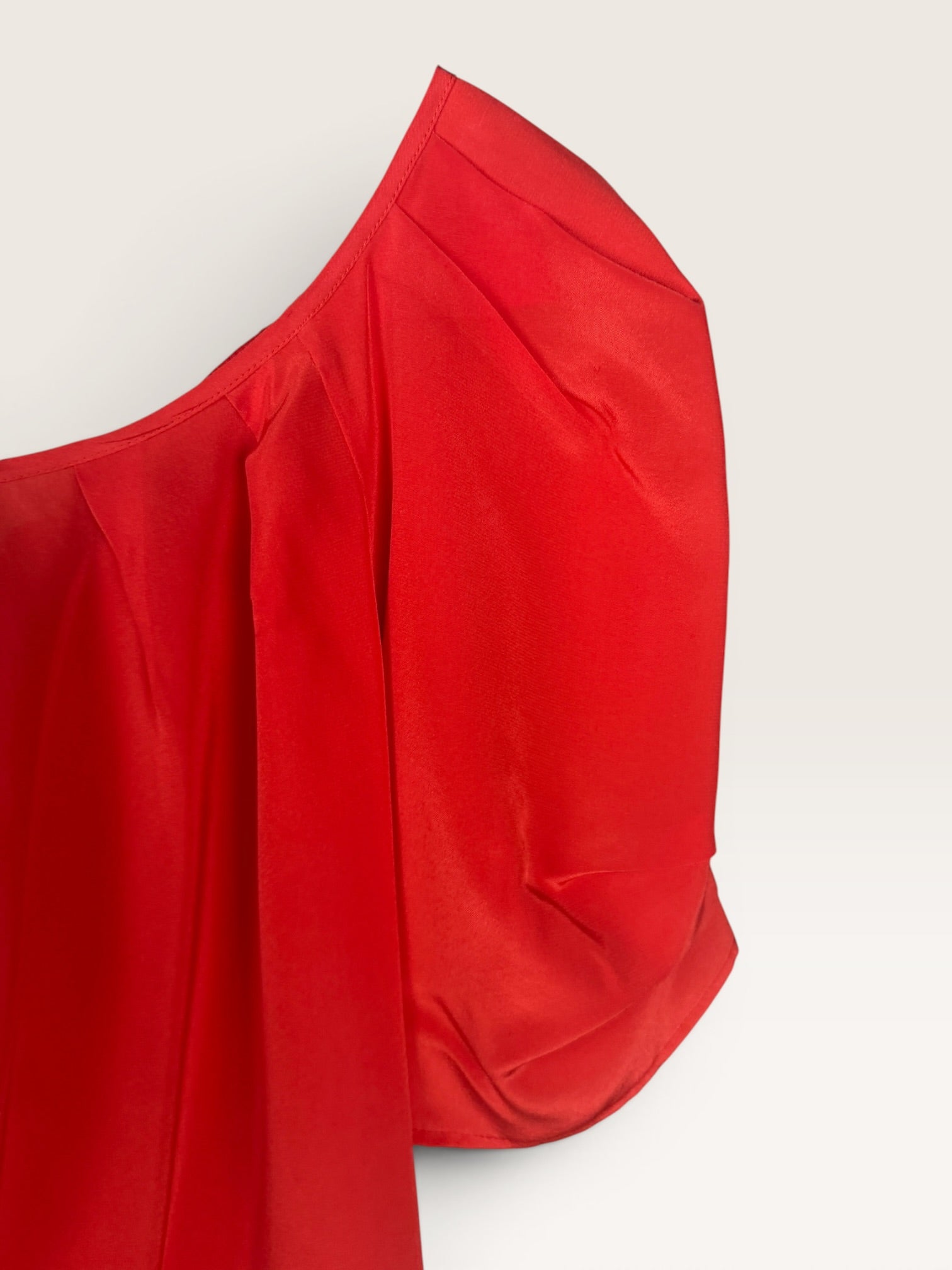 Antonio Melani Red Off-the-Shoulder Top with Puff Sleeves