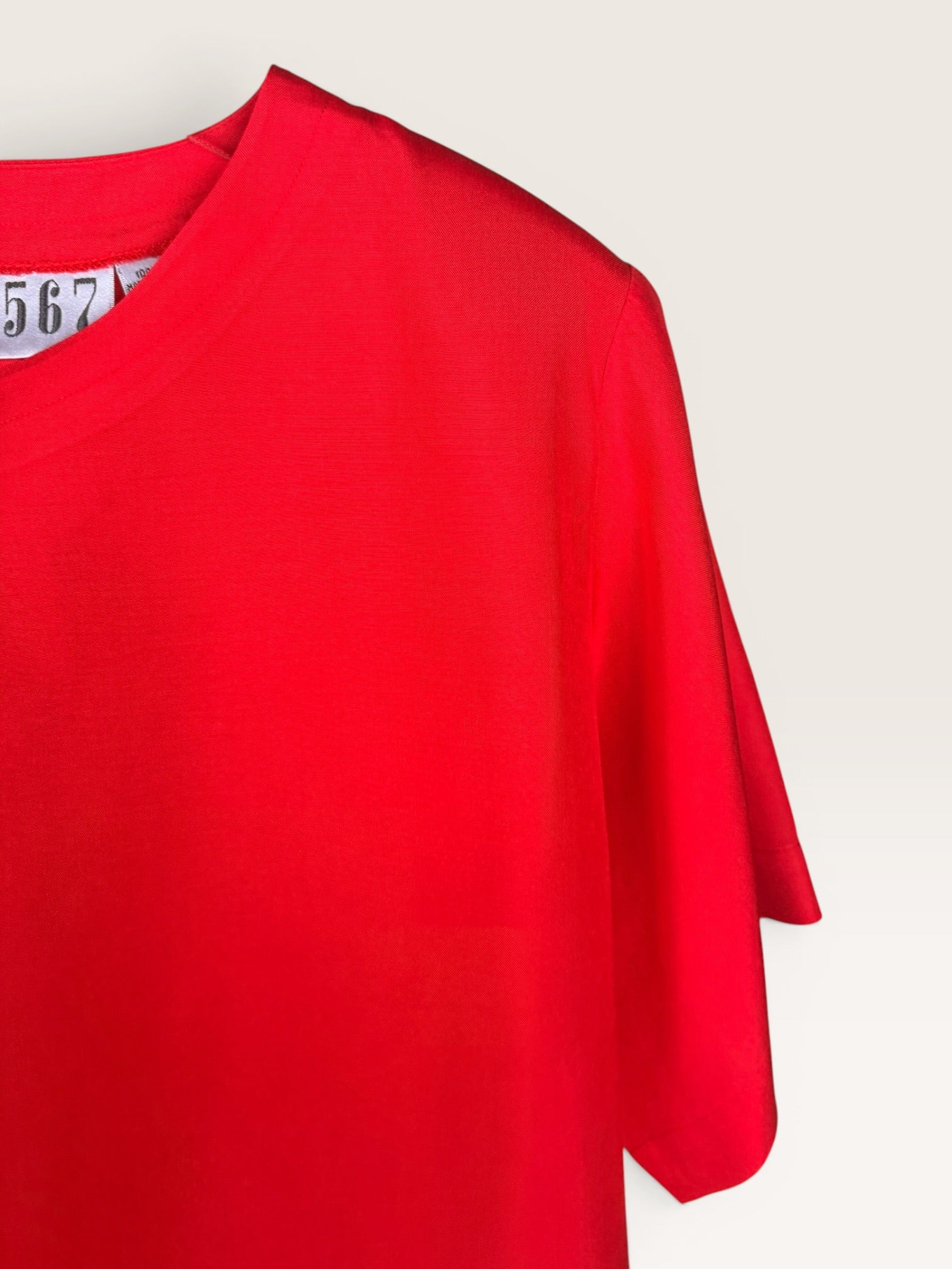 Red Silk Blouse 1980s-1990s