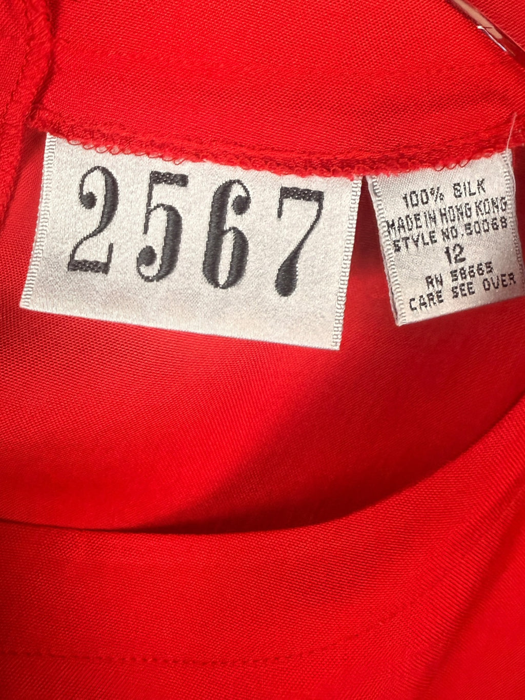 Red Silk Blouse 1980s-1990s