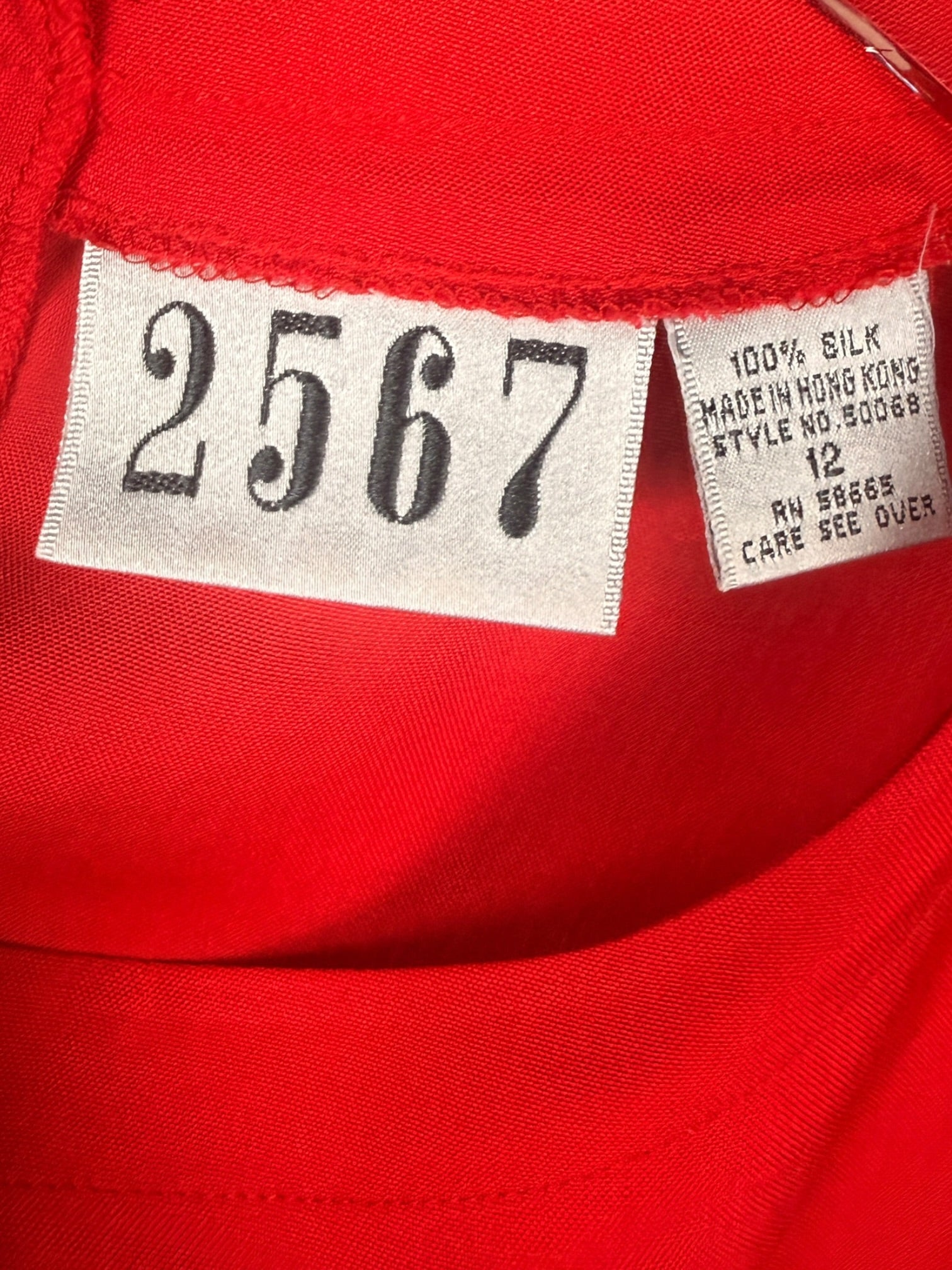 Red Silk Blouse 1980s-1990s