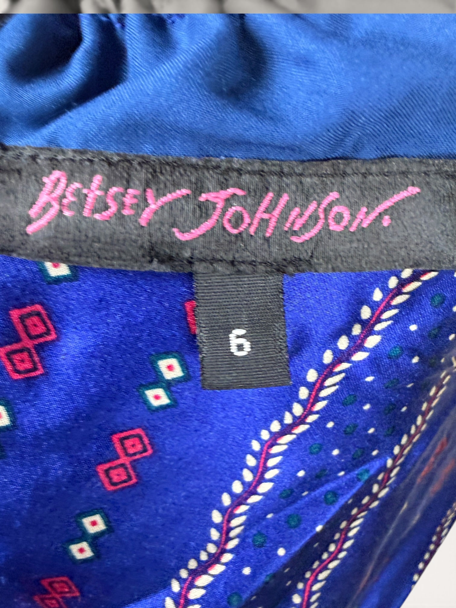 Betty Johnson 1970s-1980s Floral Embroidered Tiered Dress