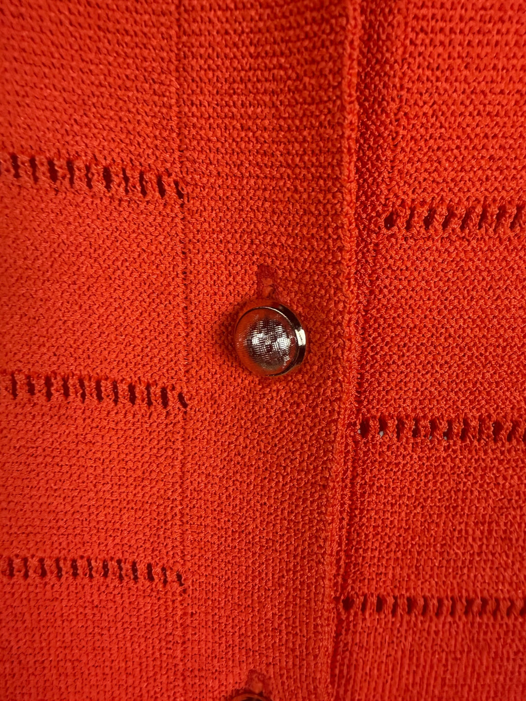Kimberley Orange Striped Collared Knit Shirt
