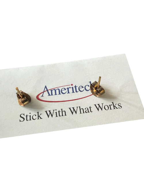Ameritec Cameo Earrings in Orange, Brown, and White